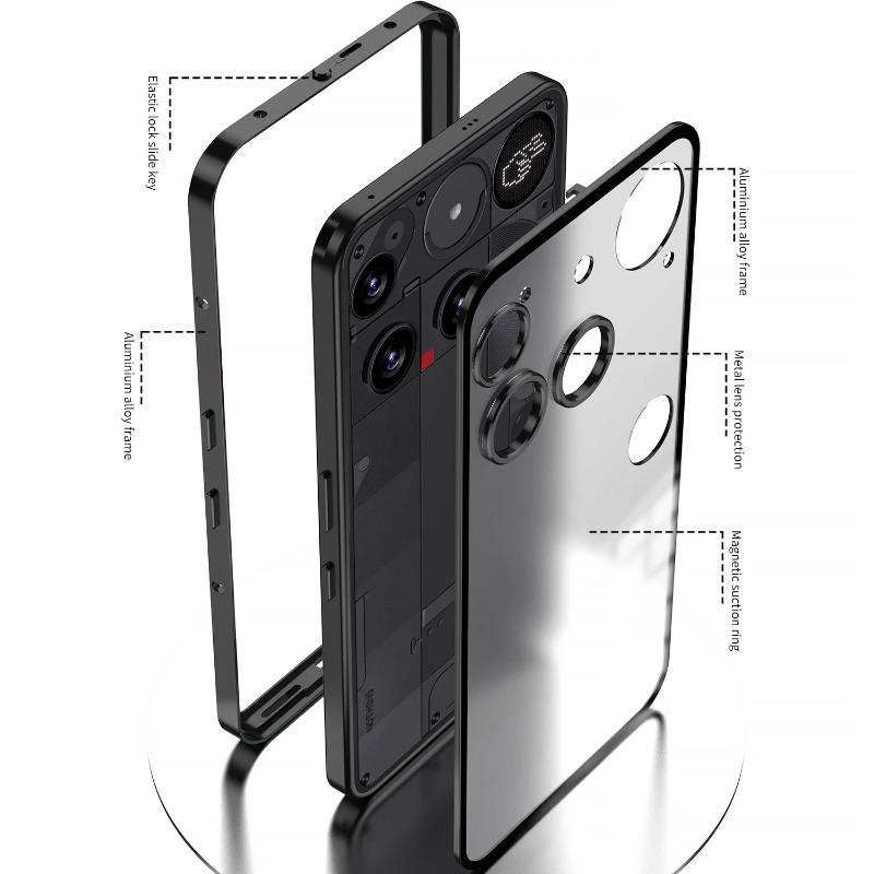 Для Nothing Phone 3 Защитный чехол из сплава с металлической защитой линзы для Nothing Phone (3) Прозрачная закаленная стеклянная ударопрочная крышка