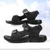 Summer Men Sandals PU Leather Lightweight Open Toe Flat Mens Casual Shoes Outdoor Walking Sandals for Men Beach Shoes