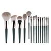 14-piece Green Cloud Makeup Brush Set Soft Bristle Beauty Tools for Beginners Powder Brush Blush Brush