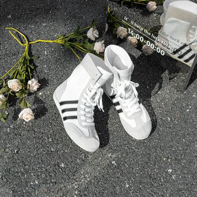 В наличии, высокие боксерские ботинки для женщин, новые спортивные дышащие сетчатые рыцарские ботинки, универсальные повседневные высокие кроссовки для немецких тренировок