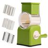 Effortlessly Veggie Chopper Strong Suction Base 3 Sets Blades Hand-Friendly Manual Rotary Vegetable Cutter Kitchen Supply