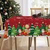 1 штука рождественской круглой и прямоугольной скатерти, различных размеров, с принтом «Подарочная коробка Санта-Клауса», красная скатерть, подходит для ежедневного использования дома