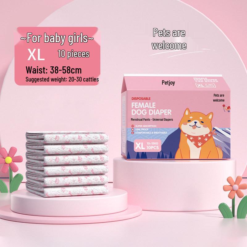 Одноразовые подгузники для собак Pet Joy: Женские менструальные прокладки и мужские подгузники