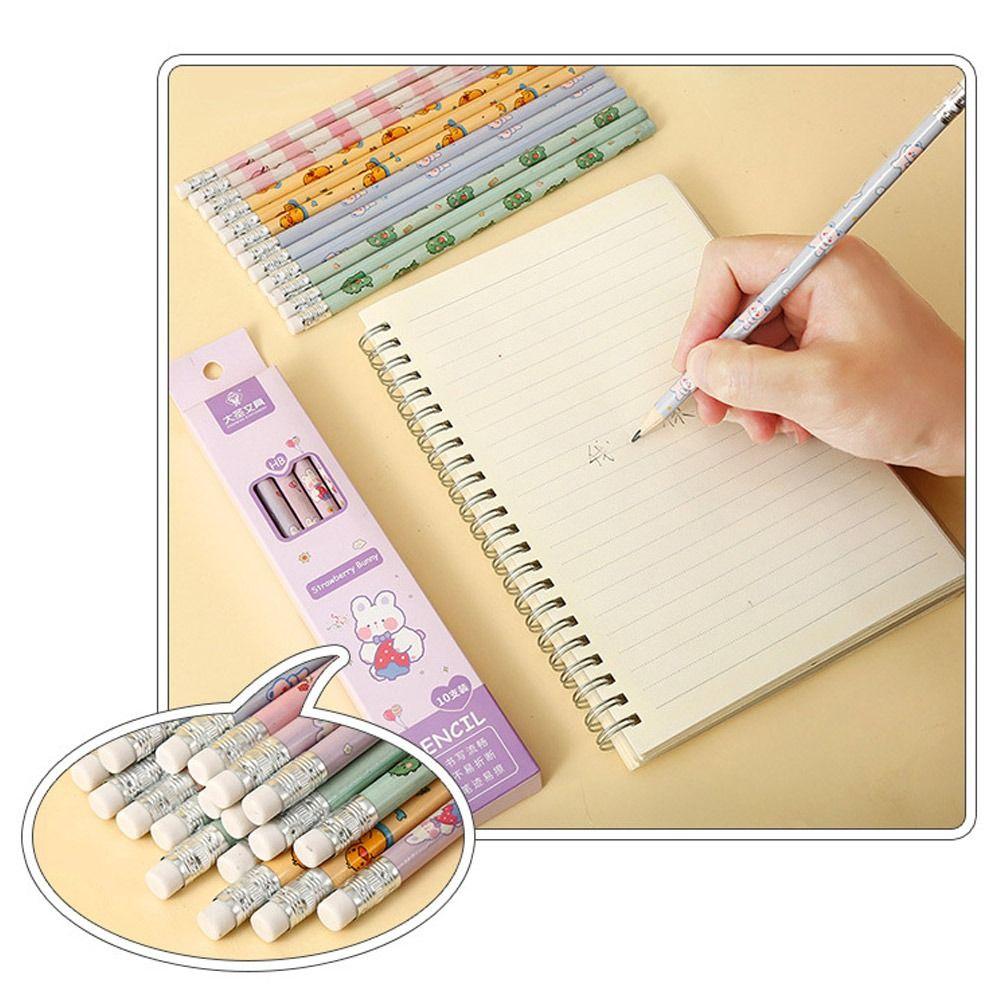 10Pcs Stationery Writing Pencil Sketch Painting Pencil High-quality HB Pencil Office