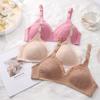 Ladies Lace Large Size Bra Push Up Without Steel Ring Underwear Ultra-thin Comfortable Full Cup Large Chest Small
