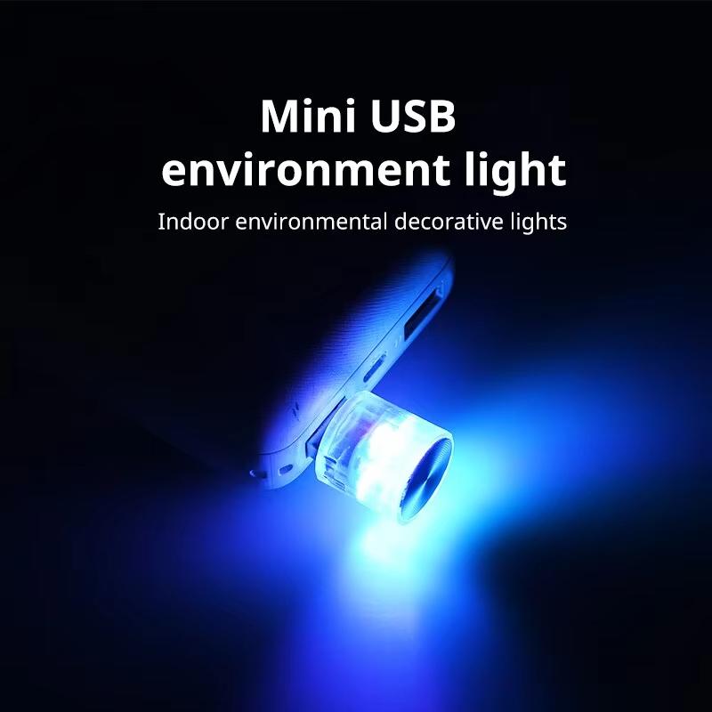 Auto LED Car Light Auto Interior Mini USB Atmosphere Light Emergency Lighting Light PC Auto Colorful Decorative Lamp Accessory