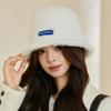 Rabbit Hair Bucket Hat Women's Autumn Winter Solid Color Plush Fisherman Hat Warm Basin Hat