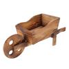 Flower Pot Wooden Cart Innovative Succulent Wheelbarrow Flower Pot for Courtyard Home Decoration