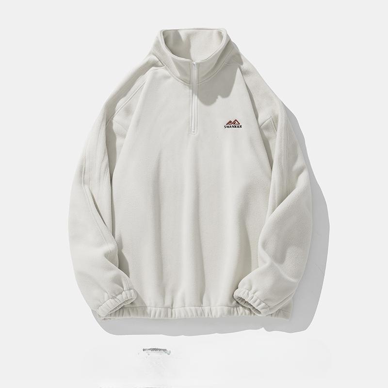 Свитер мужской пара осень и зима вышитые буквы регулируемый полувысокий ворот плотный пальто