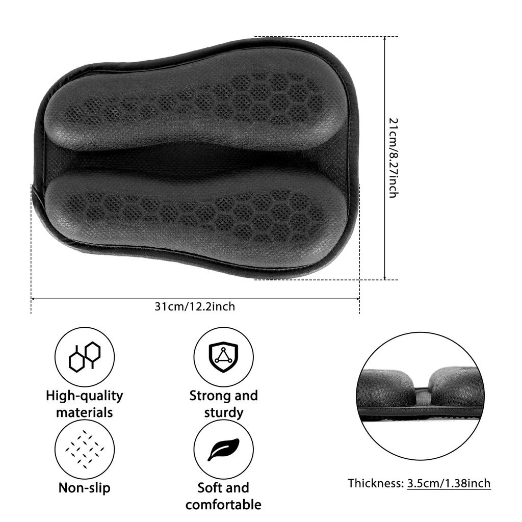 Anti-Slip Motorbike Gel Seat Pad 3D Honeycomb Shock-Absorbing Motorcycle Seat Cushion Breathable Motorcycle Seat Cover Accessory