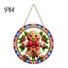 Xmas Tree Hanging Charms Christmas Ornaments, Acrylic Festive Pendants with Lanyard for Holiday Theme Party Favors Home Decoration, Indoor Scene