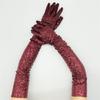 Стильные перчатки с пайетками для женщин Косплей Вечеринка Перчатки Клубный костюм Перчатки Аксессуары для официальных мероприятий Длинные перчатки