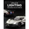 1/24 масштаб Apollo Automobil IE спортивный автомобиль литой модели игрушечный автомобиль со звуком и светом инерционный автомобиль игрушки для детей подарки