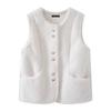 Mink fleece fur autumn and winter fashion new breasted coat vest women's temperament warm vest foreign style