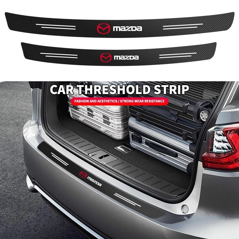 Carbon Fiber Car Rear Trunk Bumper Protector Sticker for Mazda CX5 CX-5 CX 5 Auto Trunk Door Sill Guard Plate Anti-Scratch Decal FF25