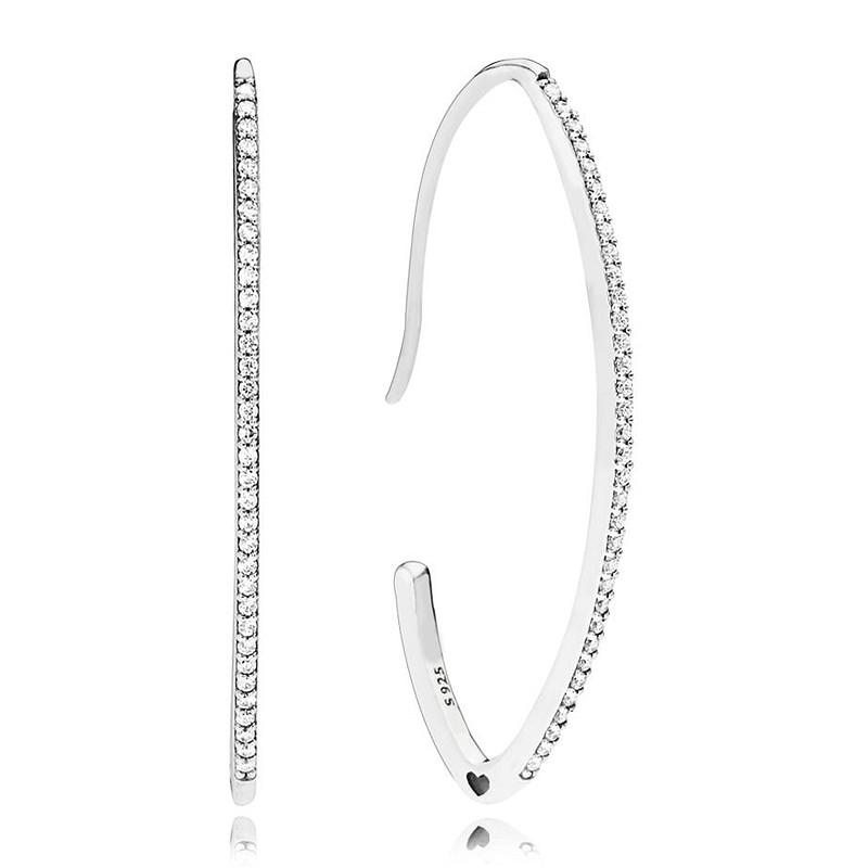 Подлинные сверкающие серьги-гвоздики в форме сердца с кристаллами, выполненные вручную, для женщин, подарок на свадьбу из стерлингового серебра 925 пробы, модные ювелирные изделия