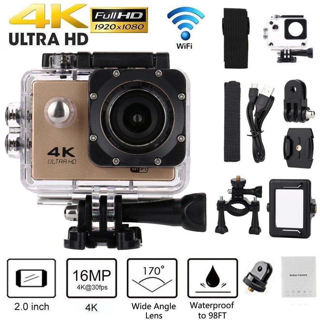 New Action Camera Ultra HD 4K WiFi 2 Inch 170D Underwater Waterproof Helmet Video Recording Sport Cam