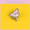 Charming Pink Piano Brooch Delightful Alloy Badge For Trendy And Personalized Style