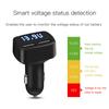 Car Charger Adapter 4 In 1 Dual USB 31A Fast Charging with LED Display Voltage Current Temperature Monitor Digital Display Phone