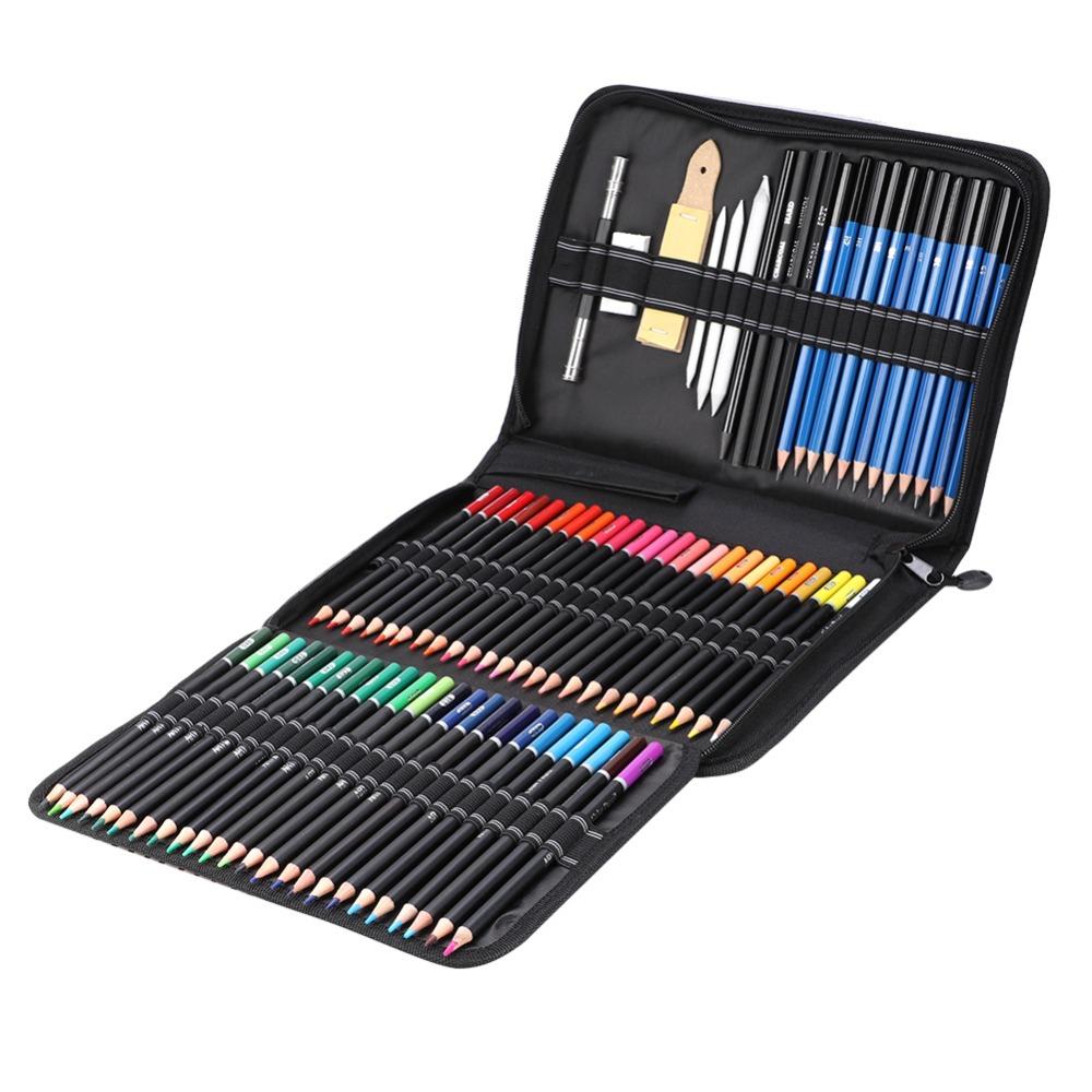 96PCS complete assortment sketch pencils kit high pigment colored pencils set sketch creation