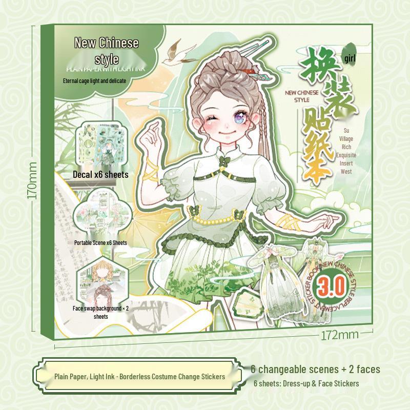 Xinmo Dress-Up Game Sticker Book: Energetic Princess Makeup for Little Girls