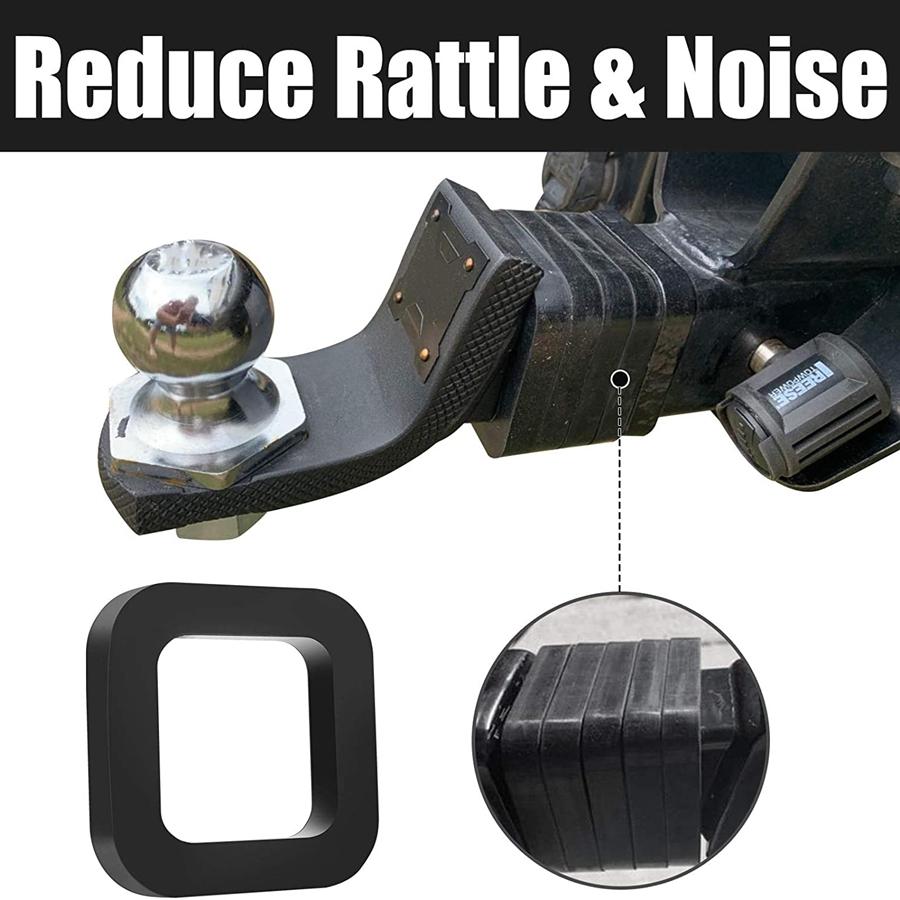 4PCS 2-Inch Hitch Receiver Silence Pad With Storage Bag Reduce Rattle Noise Tow and Stow for Adjustable Ball Mounts of Trailer