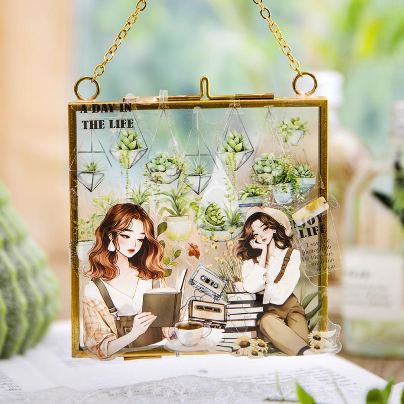 1 Roll Masking Tape 2m Hanging Potted Plants Die-Cut Tape Scrapbook DIY & Journal Planner Decoration For Phone Case Notebook