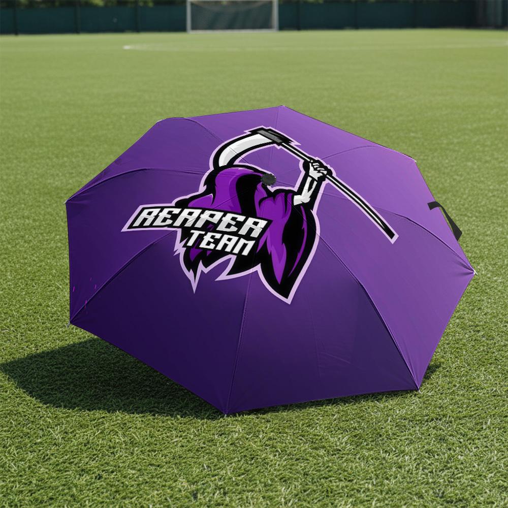 1 шт. Автоматический складной зонт - Узор Melbourne Storm, Портативный и складной дизайн с 8 спицами, Рождественские и Дни рождения Подарки