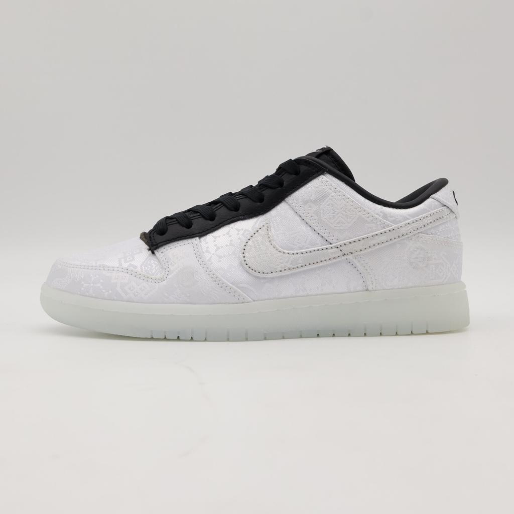 FN0315-110 CLOT Fragment Nike Dunk Low Белый Черный (Мужской)