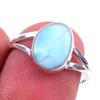 Natural Republic Larimar Gemstone 925 Solid Sterling Silver Gift Ring S.7 B5P22