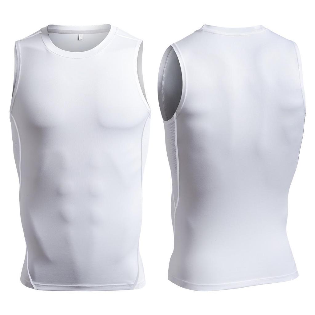 Men's Quick-Dry Breathable Silk Grid Sweat-Wicking Sports Tank for Summer Training & Running.