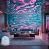 Starry Night Sky Projector USB Plug-in 16 Colors Remote Control RGB Night Light for Home Room Party Christmas Bar Decor Light