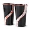 RAO3Z Ranchant Pair of Beer Kyoto Arita Made In Japan Cups, Multicolor, 8.1x13.5cm, Yuzen, Ware,