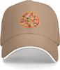Вкусная Пицца Бейсболка Полиэстер Повседневная Snapback Кепка Унисекс Регулируемая