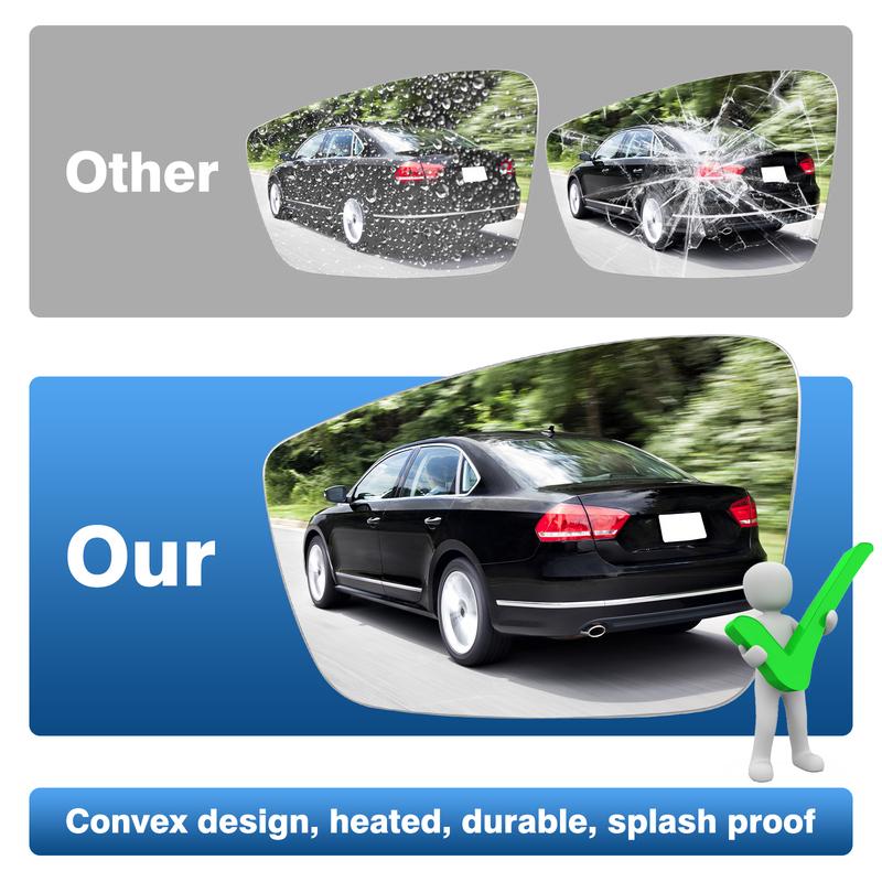 Боковое зеркало с подогревом, стекло, линза зеркала заднего вида для Volkswagen Passat Beetle 2012-2015 Jetta 2011-2018, левое, со стороны водителя