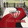 Custom Text Printed Rug Athletic Bilbao FC Non Slip Floor Carpet For Home Room Decor