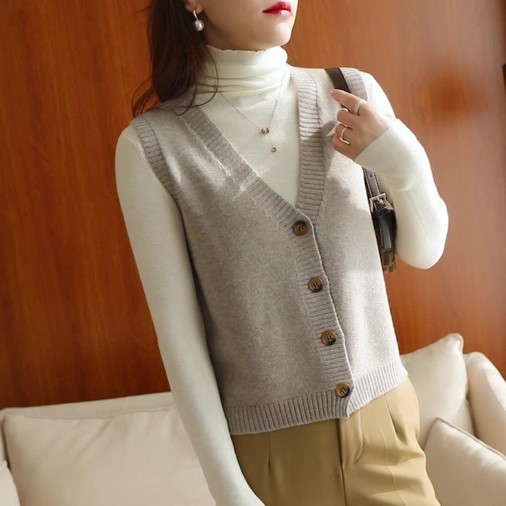 Весенне-летний тонкий трикотажный жилет для женщин в корейском стиле, новый свободный короткий стиль, внешний жилет без рукавов