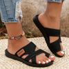 Women's Breathable Mesh Slippers Comfortable Flat Open-toed Slippers Casual Summer Outdoor Sandals
