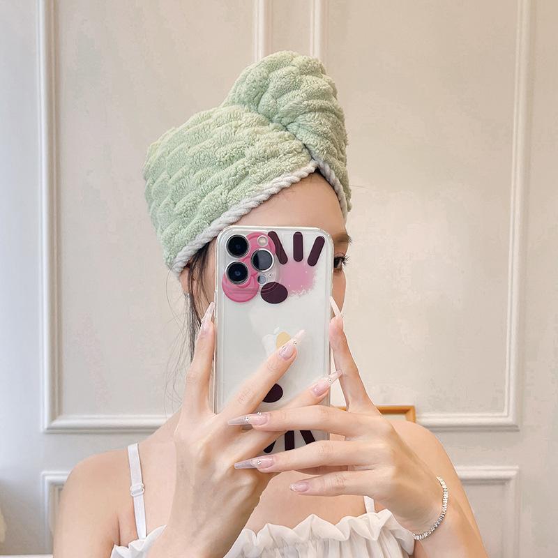 Утолщенная кромка Повязка на голову для умывания для нанесения и снятия макияжа Абсорбирующая шапочка для сушки волос