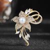 Flower Brooch Female High-End Corsage High-End Sense Niche Design Anti-Light Suit Accessories Pin Clothing Accessories