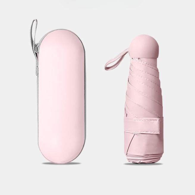 18СМ 6 спиц Легкий Компактный Карманный Зонт с Коробкой для Хранения Складной Дорожный Зонт для Повседневной Жизни Солнечных и Дождливых Дней