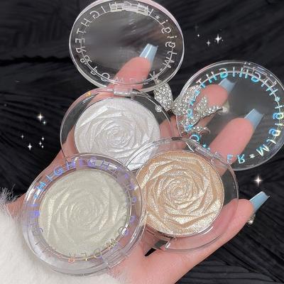 Палитра хайлайтеров Rose Contouring Fine Shimmer Тени для век Тени для носа Лицо Тела Выделение картофельной текстуры для выделения или наложения макияжа глаз