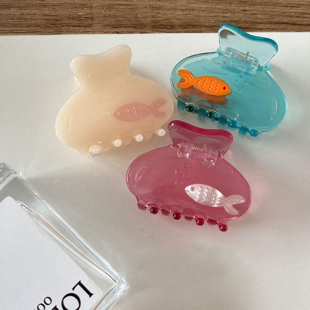 Transparent Acetate Hair Claw Animal Animal Hair Clip Fashion Fish Hair Claw Daily