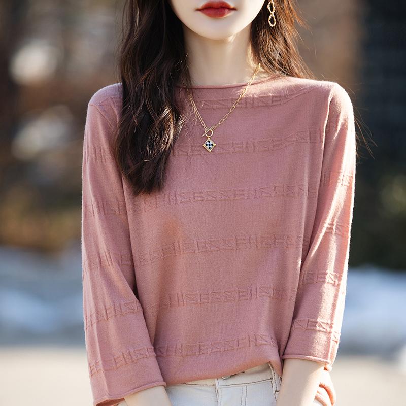 Всесезонный женский свитер из 50% шерсти и 50% шелка | Легкий теплый свитер из смеси | Роскошный трикотаж из кашемира и шелка