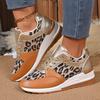 2025 Women Outdoor Platform Round Toe Low-top Leopard Wedges Sneakers Women Trend Lace Up Casual Sports Shoes Zapatos De Mujer