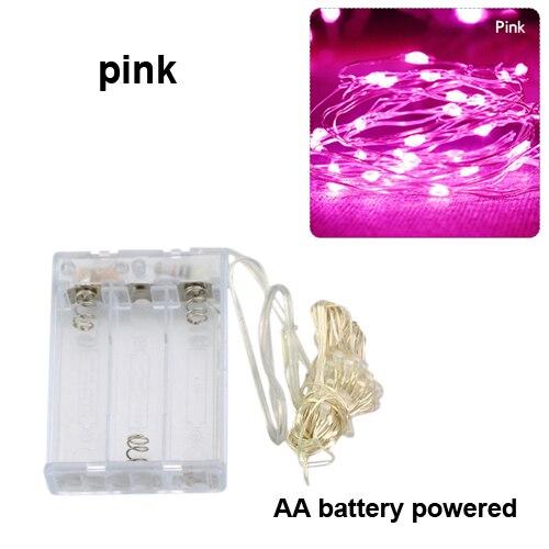 5M Copper Wire LED Tinsel Garland Battery Powered Fairy LED String Lights for Holiday Christmas Wedding Party Decor