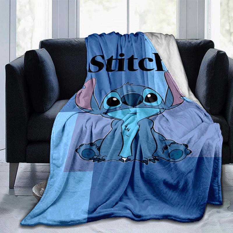 1pc Stitch Printing Blanket - Soft, All-Season Throw for Living Room, Bedroom,Travel