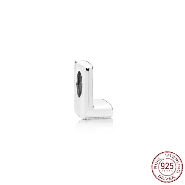 Браслет-подвеска из серебра 925 пробы с буквами AZ и буквами, бусины с именем для женщин, DIY кулон, изготовление ювелирных изделий