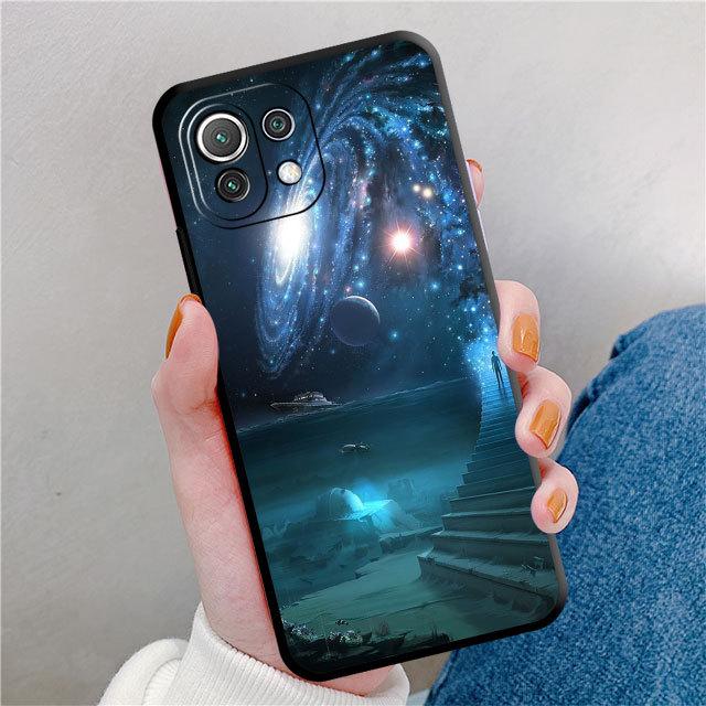 Чехол для телефона Sky Full Moon для Samsung Galaxy A72 S22 Note 20 Ultra 10 Plus 8 9 A32 A22 S20 S21 S22 5g A71, черные матовые чехлы