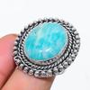 Amazonite Gemstone 925 Sterling Silver Jewelry Ring Size 8